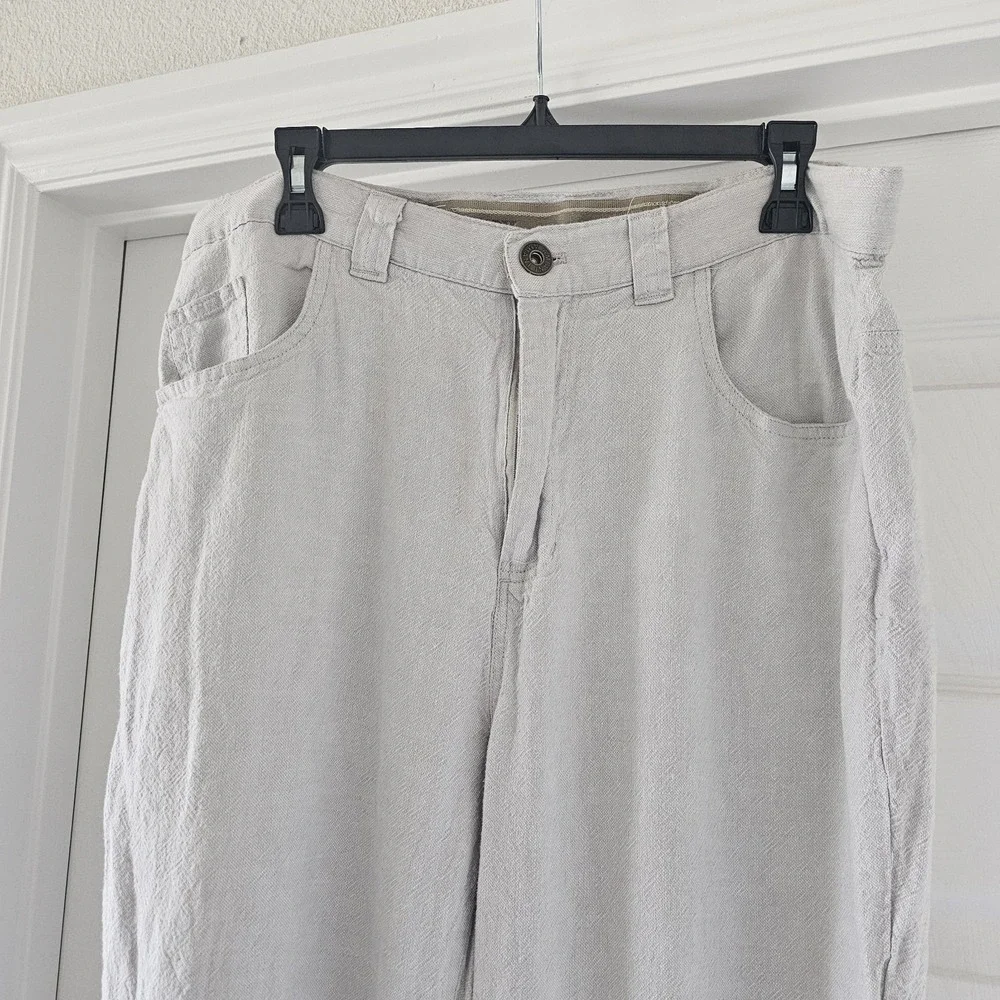 Amiani Mens 38x32 Linen Cotton Light Leg Pants Beachy Islander Dress Pants #43
